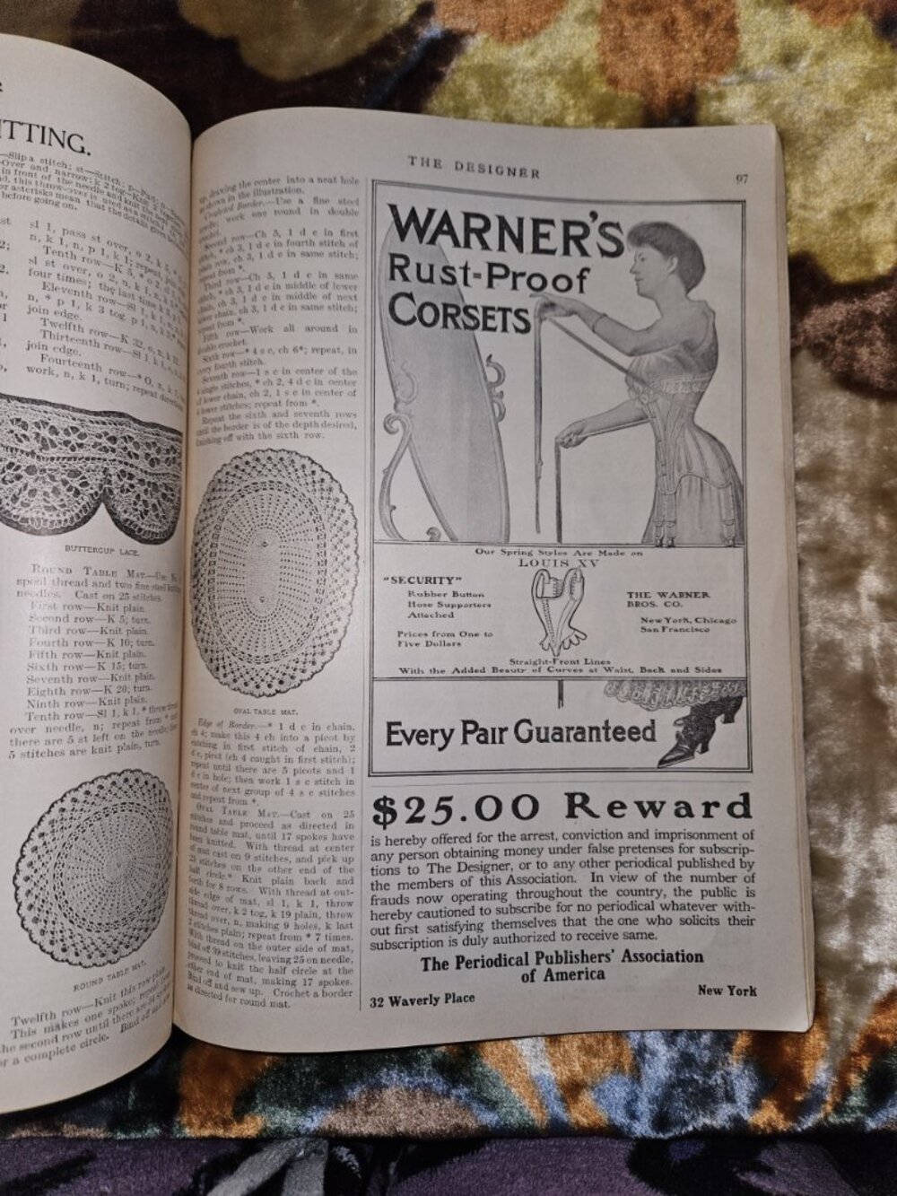 MARCH 1906 DESIGNER MAGAZINE BOOK NEWS INSTRUCTIONS CORSETS ANTIQUE SEWING - Picture 7 of 9